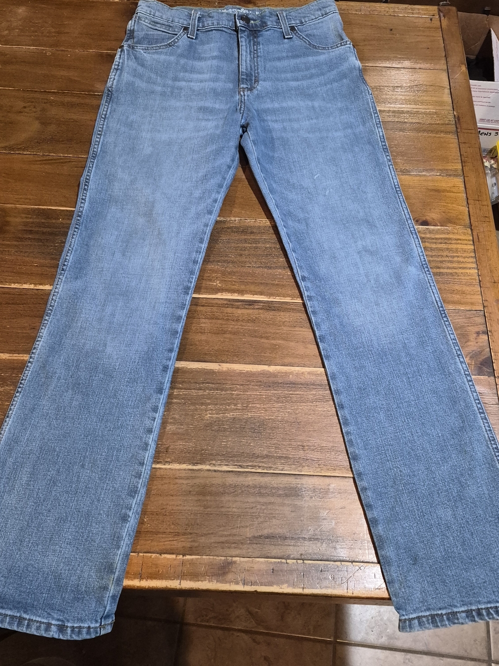 Wrangler Retro Boys Slim Straight Jeans Size 18 Regular | Wash Roughhouse